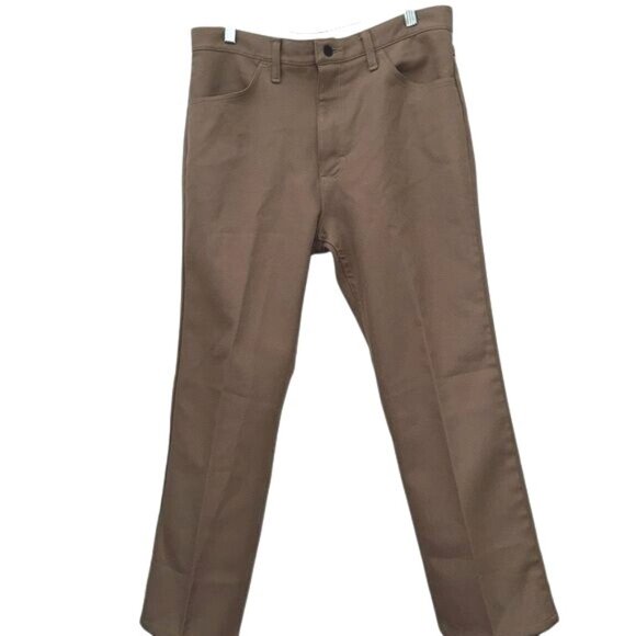 Wrangler Mens Brown Twill Cotton Pants  Size 36 - Picture 1 of 9